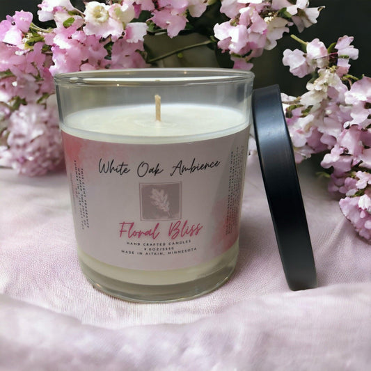 Floral Bliss Container Candle - White Oak Ambience Container Candle