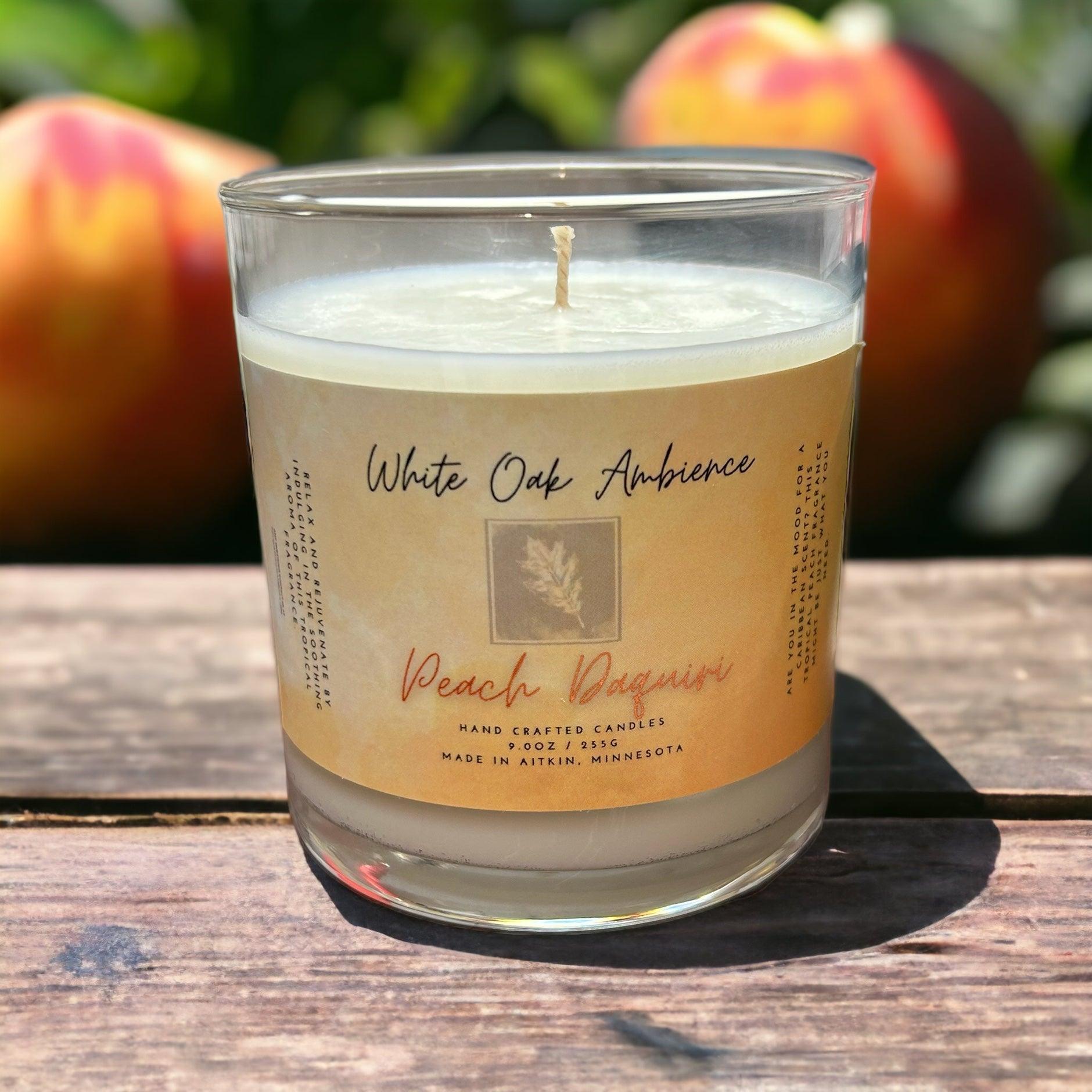 Peach Daquiri Container Candle - White Oak Ambience Container Candle