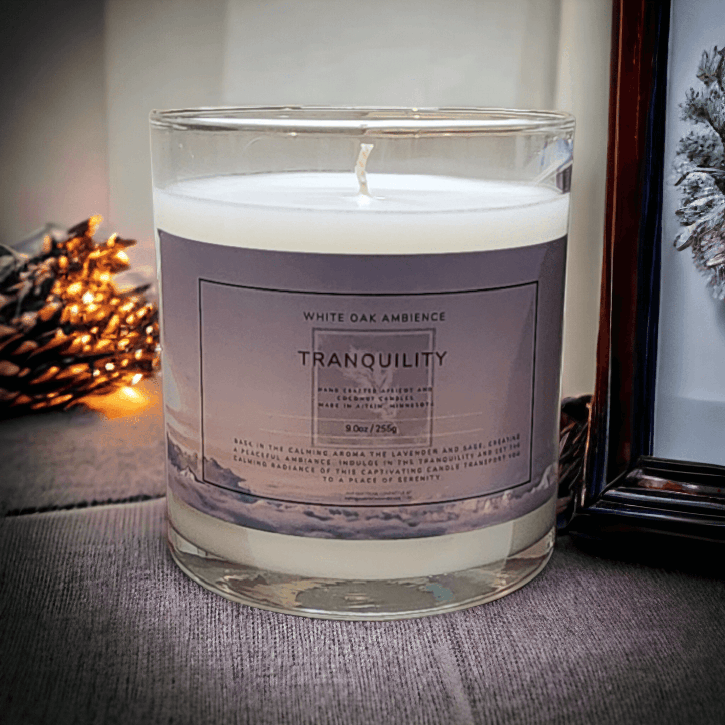 Tranquility Scented Candle - White Oak Ambience Signature Scent